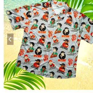 Baseball SF Giants Hawaiian style shirt, size medium, sealed in bag